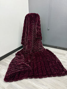 Double Sided Merlot Cheetah Milan Unstretched