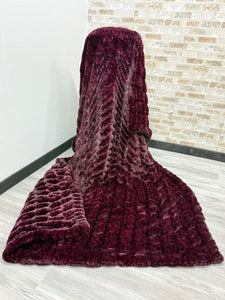 Double Sided Merlot Cheetah Milan Unstretched
