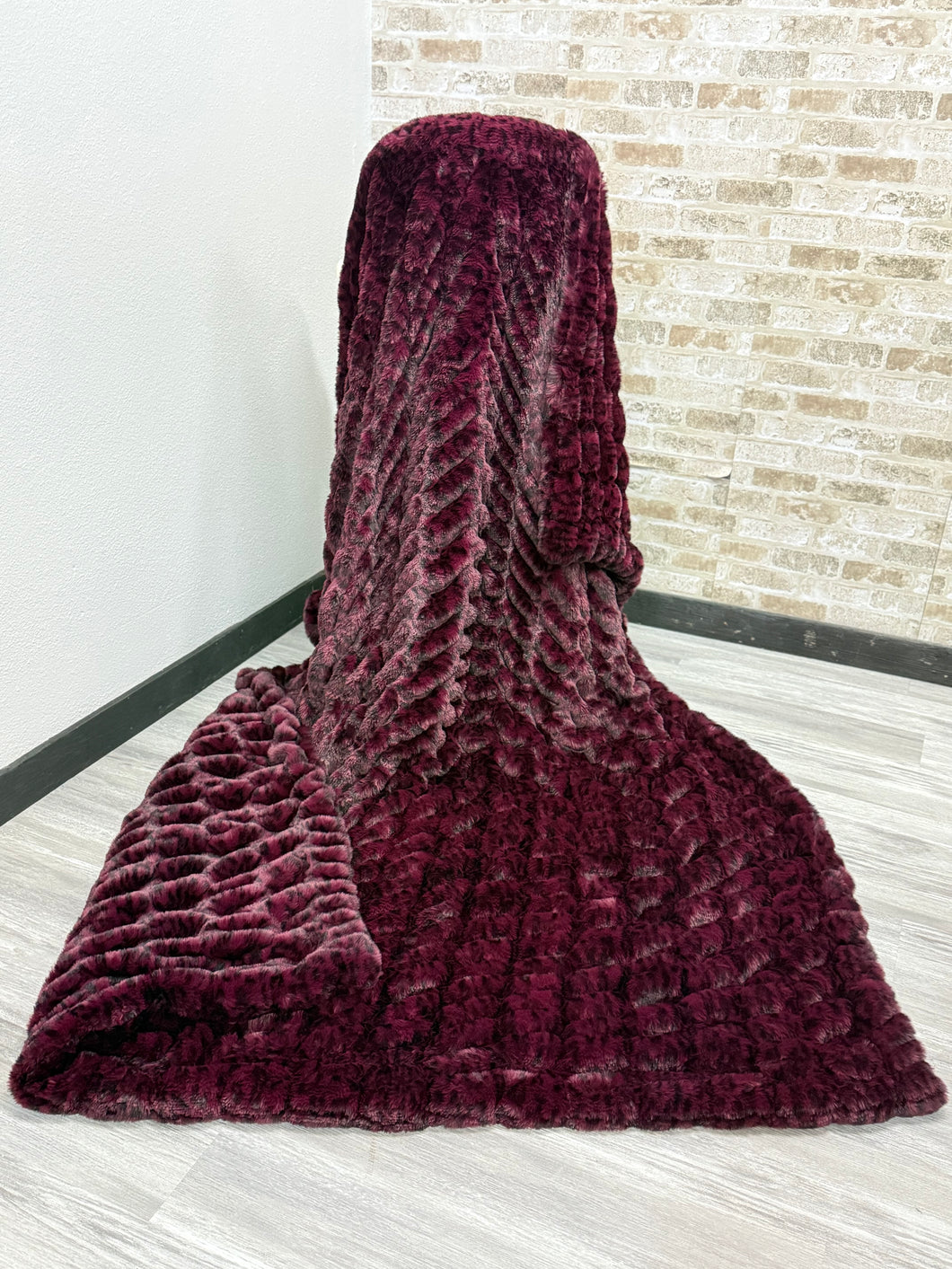 Double Sided Merlot Cheetah Milan Unstretched