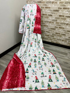 Christmas Gnomes on Red Fawn